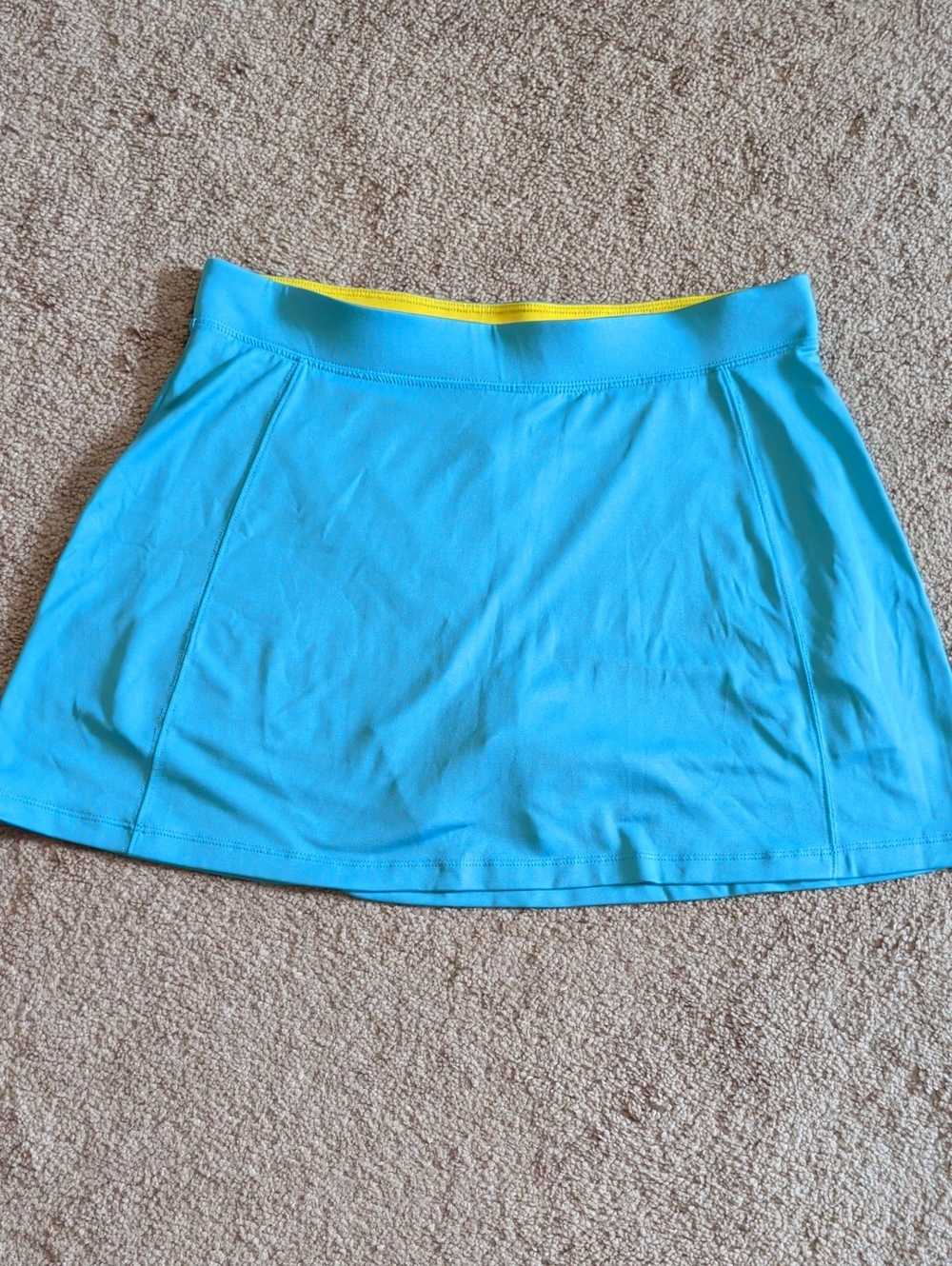 Danskin Aqua Blue Skort with Yellow Waistband